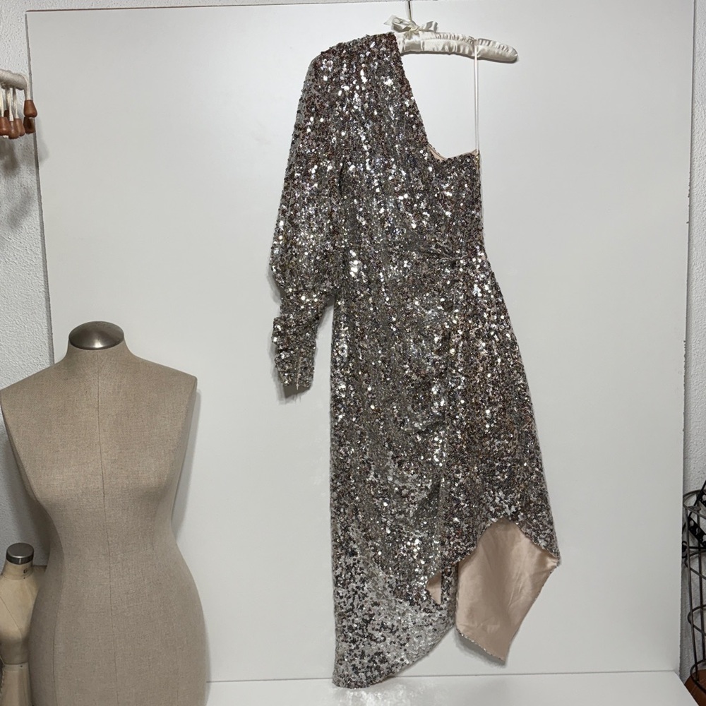 KEEPSAKE the Label Landslide One Shoulder Dress in Sequin